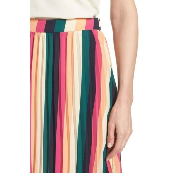 Gibson Colorful Striped Pleated Skirt - Picture 13 of 13